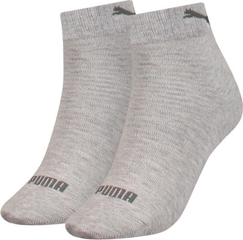 Puma - Quarter - Hoge Enkelsokken - Grijs - 2-pack