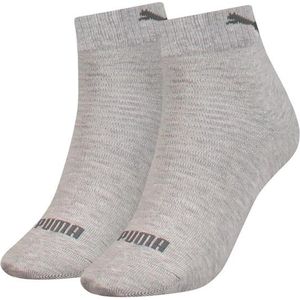 Puma - Quarter - Hoge Enkelsokken - Grijs - 2-pack