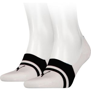 Puma Heritage Footie Unisex (2-pack) - unisex onzichtbare sokken - wit - Maat: 35-38