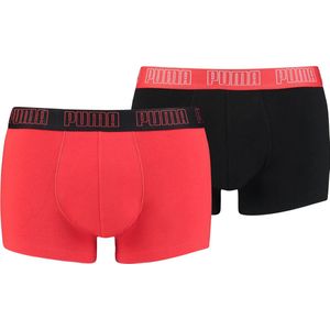 PUMA - Trunk - Boxershorts - Rood/Zwart - Verpakking van 2 stuks