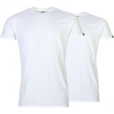PUMA PUMA Basic T-shirt voor heren, ronde hals, 2 stuks (2 stuks), Wit