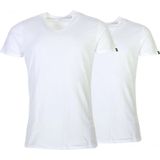 Puma 2-pack heren basic ondershirts - V-hals Wit