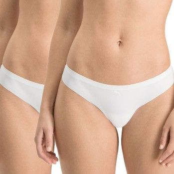 Puma - Invisible - Dames Strings - Wit - 2-pack - Naadloos Microfiber