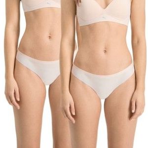 PUMA String "PUMA WOMEN SEAMLESS STRING", (2er Pack), Nahtlose Kanten, mittig platziertes Cat-Logo