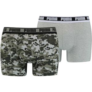 Puma - Men Camo Boxer 2p - Boxershort Heren - S - Groen