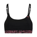 PUMA - WOMEN PRINTED BANDEAU - Beha - Zwart - Elastisch - 1-pack