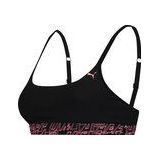 PUMA - WOMEN PRINTED BANDEAU - Beha - Zwart - Elastisch - 1-pack