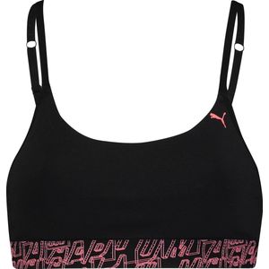 PUMA - WOMEN PRINTED BANDEAU - Beha - Zwart - Elastisch - 1-pack
