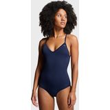 Puma - Swim - Damesbadpak - Zwart - Gerecycled Nylon - V-hals en Gekruiste Rug