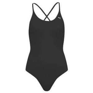 PUMA - Damesbadpak - Zwart - Gerecycled Nylon - Chloorbestendig