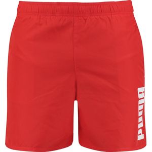 PUMA - Swim Mid Shorts - Zwembroek - Rood - Polyester
