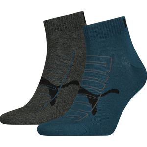 Puma - Men's Outline Logo Quarter Socks - Lage sokken-43 - 46