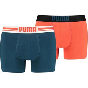 Puma - Placed Logo Boxer 2p - Boxershorts - maat L