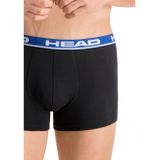 HEAD Basic Boxer 2P - Blauw / Zwart - Katoen - 4-Weg Stretchstof