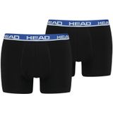 HEAD Basic Boxer 2P - Blauw / Zwart - Katoen - 4-Weg Stretchstof