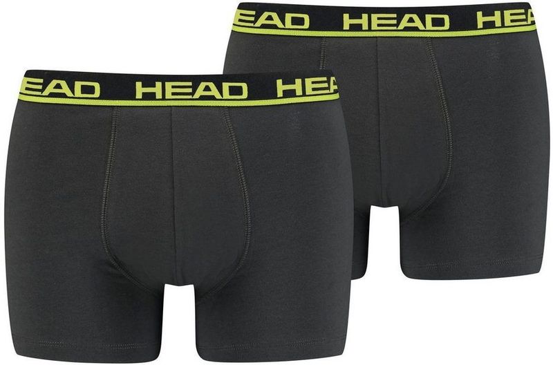 HEAD - Basic - Boxershorts - Zwart/Grijs/Geel