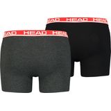 HEAD - Basic - Boxershorts - Donkergrijs - Katoen - Sportieve Pasvorm
