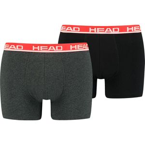 HEAD - Basic - Boxershorts - Donkergrijs - Katoen - Sportieve Pasvorm