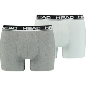 HEAD - Basic Boxershorts - Grijze Combo - Verpakking van 2 Stuks