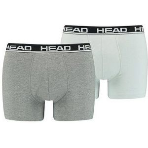 HEAD - Basic Boxershorts - Grijze Combo - Verpakking van 2 Stuks