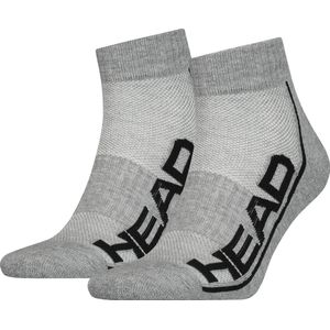 HEAD - Quartersokken - Grijs - Vochtregulerend - 2 Paar