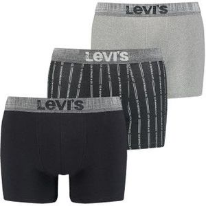 Levi's - Giftbox - Boxershorts - Zwart Grijs en Print Motief - 3-paar
