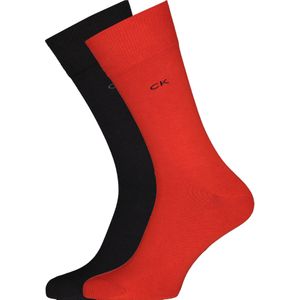Calvin Klein - Carter - Sokken - Rood/Donkblauw - 2-Pack, Katoen, Ademend, Vochtabsorberend