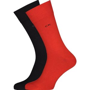 Calvin Klein - Carter - Sokken - Rood/Donkblauw - 2-Pack, Katoen, Ademend, Vochtabsorberend