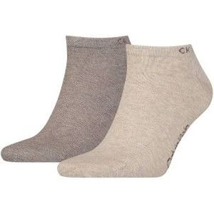 Calvin Klein Sneaker (2-pack), heren enkelsokken, bruin