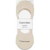 Calvin Klein - Duopak - No Show Sokken - Zandkleur - Katoen