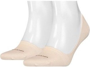 Calvin Klein - Duopak - No Show Sokken - Zandkleur - Katoen