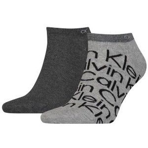 Calvin Klein - Sneaker Enkelsokken - Grijs Melange - 2-Pack