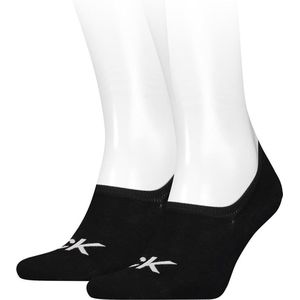 Calvin Klein - Footie High Cut Logo - Onzichtbare Sokken - Zwart - 2-Pack