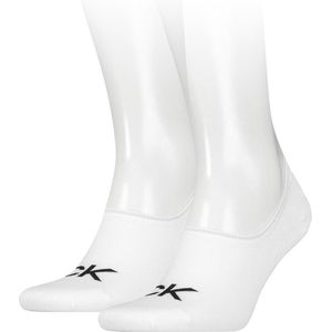Calvin Klein - Footie High Cut Logo - Heren Onzichtbare Sokken - Wit - 2-Pack