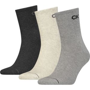 Calvin Klein - Enkelsokken - Grijs - Katoenmix - Set van drie paar