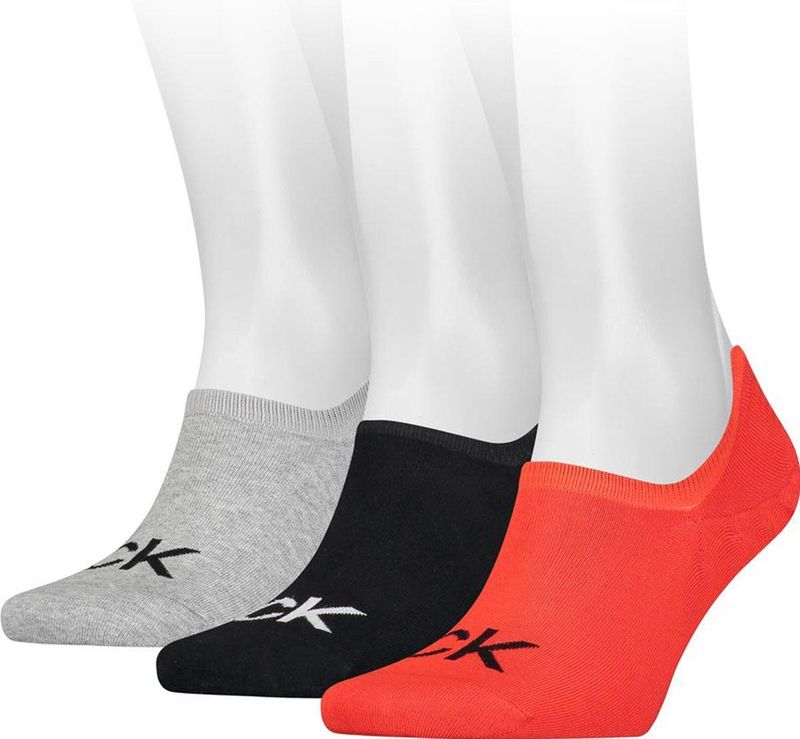 Calvin Klein - Heren Onzichtbare Sokken - 3 Paar - Polyester Mix - Zwart