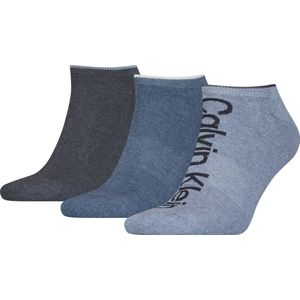 Calvin Klein - Sportsokken - Denim Blauw - 3-Pack - Katoenmengsel