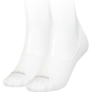 Calvin Klein - Footie Mid Cut - Zwart - Dames Sokken - 2 Pack