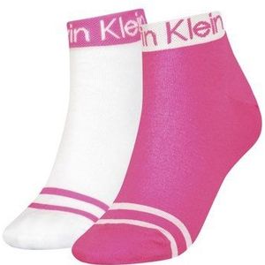 Calvin Klein - Dames Hoge Enkelsokken - Dessin - Polyester Mix