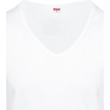 Levi's T-Shirt V-Hals Wit 2-Pack - Heren - Basic T-shirts