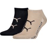 Puma Sneakersokken Heren Cat Logo 2-pack Clay Combo