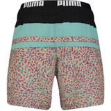 PUMA - Heritage Stripe Mid Shorts - Roze - Zwembroek