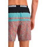 PUMA - Heritage Stripe Mid Shorts - Roze - Zwembroek