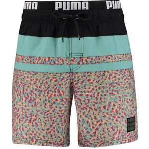 Puma Zwembroek Heritage Stripe Mid Pink Combo- Maat L