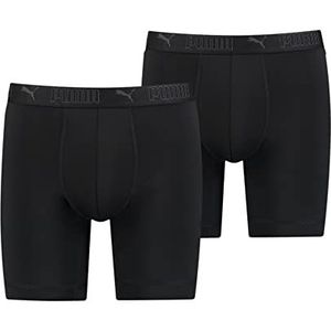 PUMA Boxershorts »PUMA MEN SPORT MICROFIBER LONG BOXERS 2P«, (Packung, 2er Pack), mit Logo-Bund