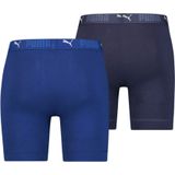 Heren Boxershort - Blauw - 2-pack - Lange Pijpjes - Katoen