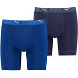 Heren Boxershort - Blauw - 2-pack - Lange Pijpjes - Katoen
