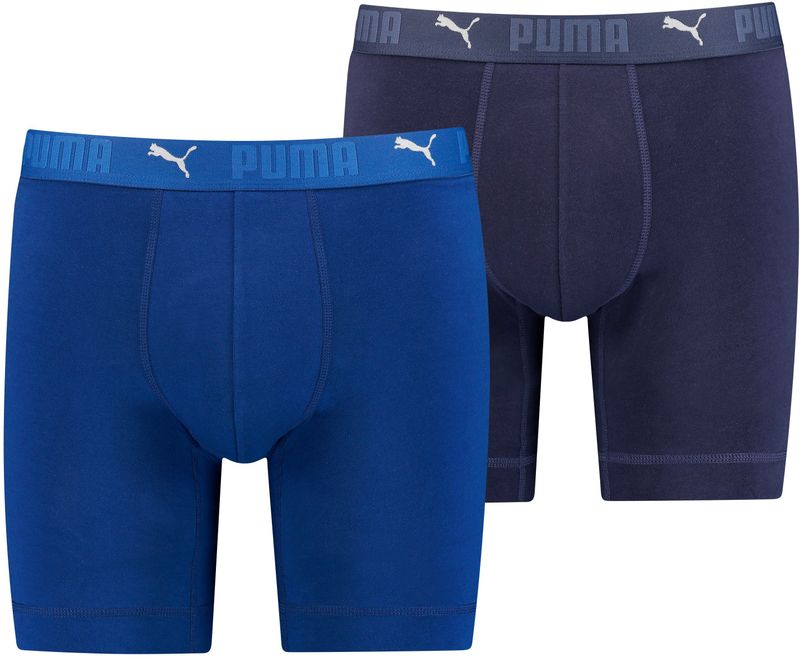 Heren Boxershort - Blauw - 2-pack - Lange Pijpjes - Katoen