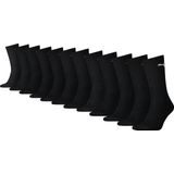 12-Paar Crew Sport Sokken - Multipack - Zwart - Combi - Voordeelverpakking