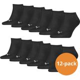 Puma - Sneakersokken Plain - Zwart - 12-pack - Katoen